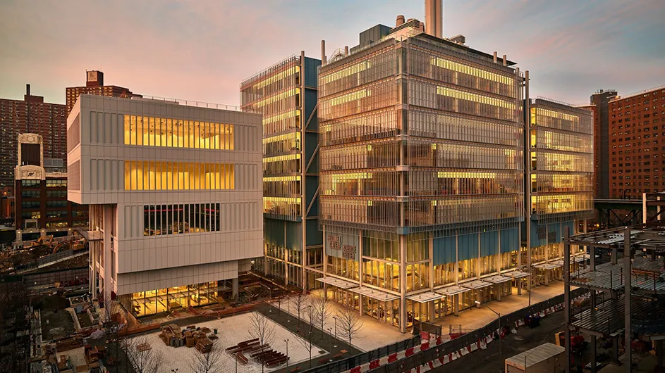 Aerial rendering of the Columbia University Manhattanville campus