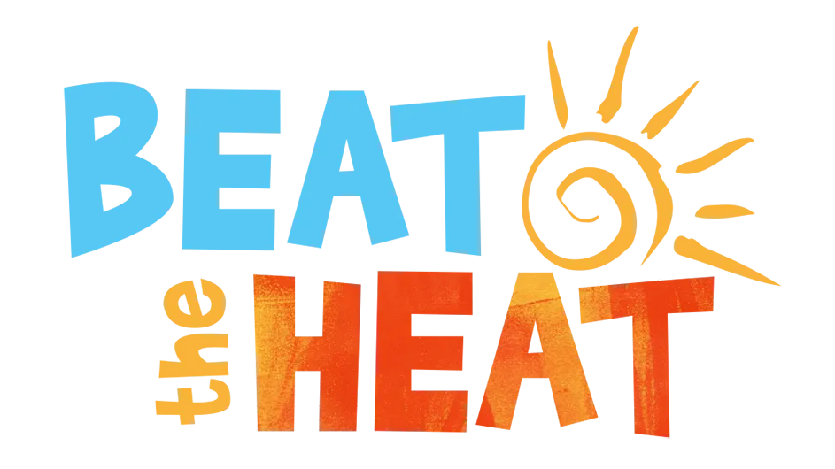 "Beat the Heat" with a sketch of the sun